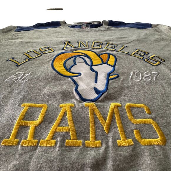 LA Rams G-III Size 3XL Embroidered Long Sleeve T Shirt NFL Los Angeles NWT 3X - Picture 3 of 10
